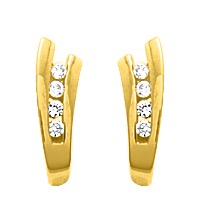Boucles d\'oreilles Or 18 Carats & Oxydes de Zirconium