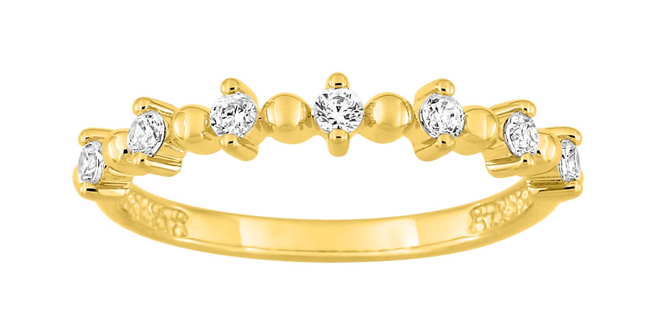 Bague Oxydes de Zirconium plaqué or
