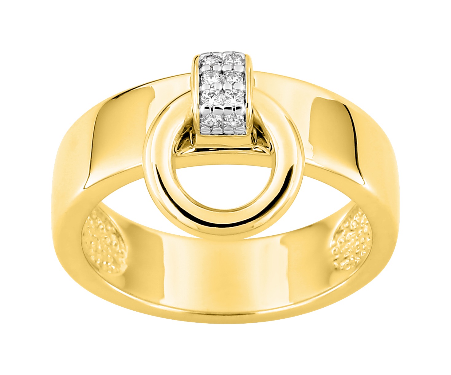 Bague Oxydes de Zirconium plaqué or