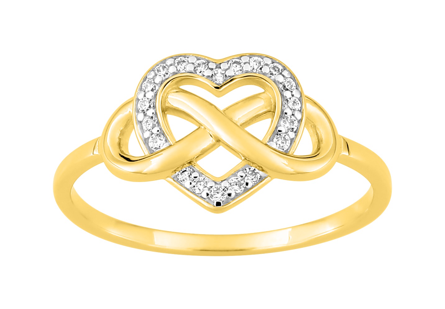Bague Oxydes de Zirconium plaqué or