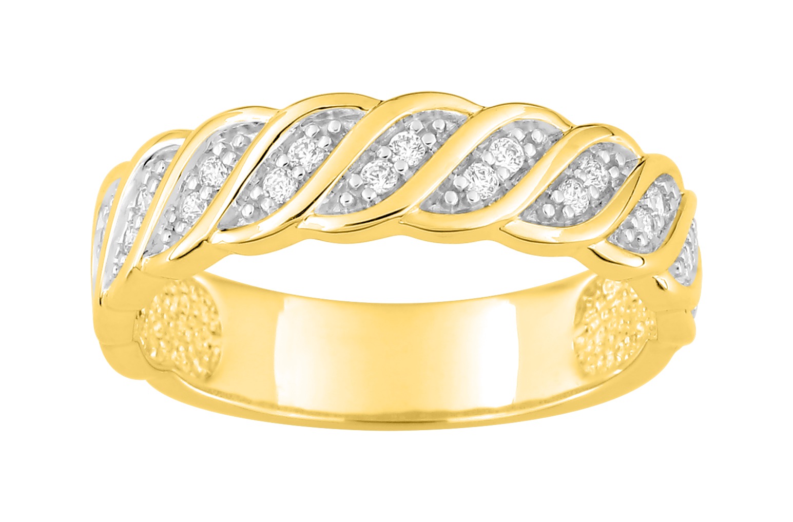 Bague Oxydes de Zirconium plaqué or