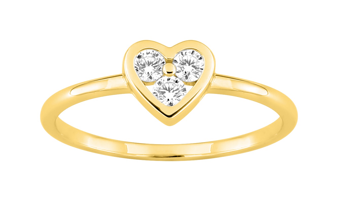 Bague Oxydes de Zirconium plaqué or