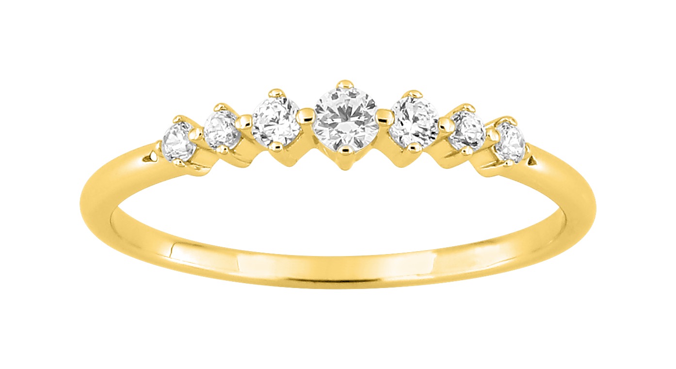 Bague Oxydes de Zirconium plaqué or