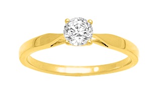 Bague Oxydes de Zirconium plaqué or