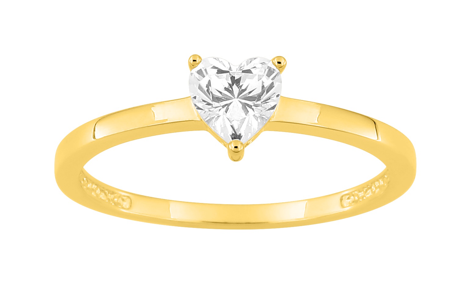Bague Oxydes de Zirconium plaqué or