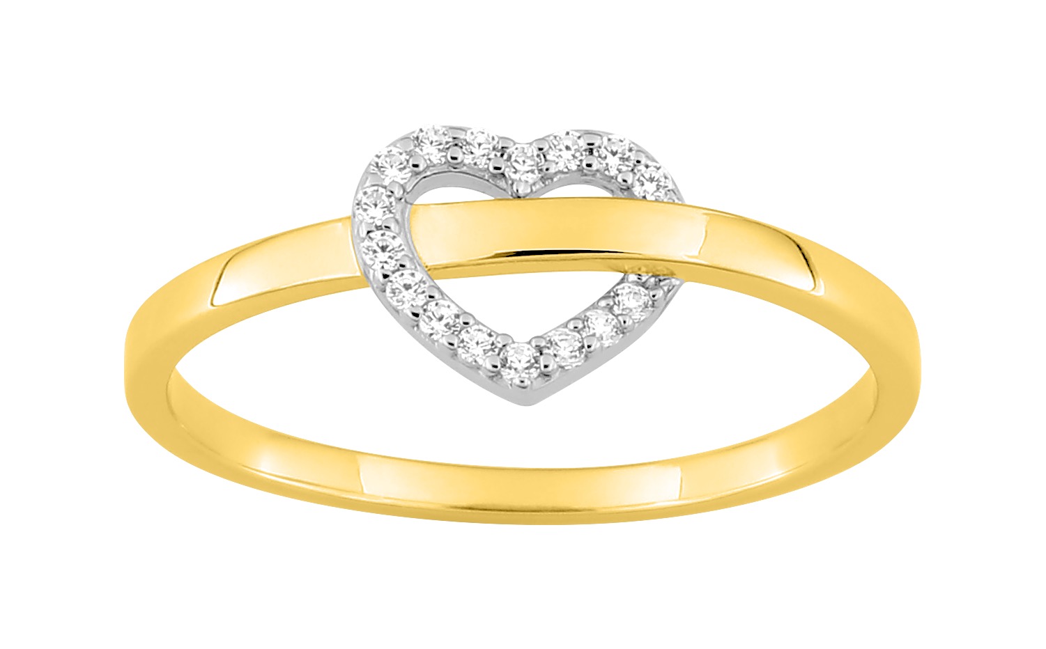 Bague Oxydes de Zirconium plaqué or