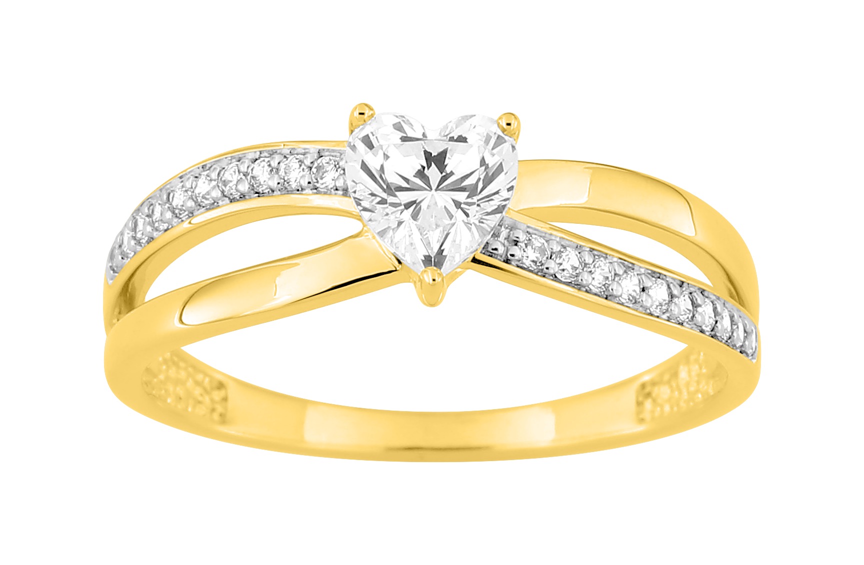 Bague Oxydes de Zirconium plaqué or