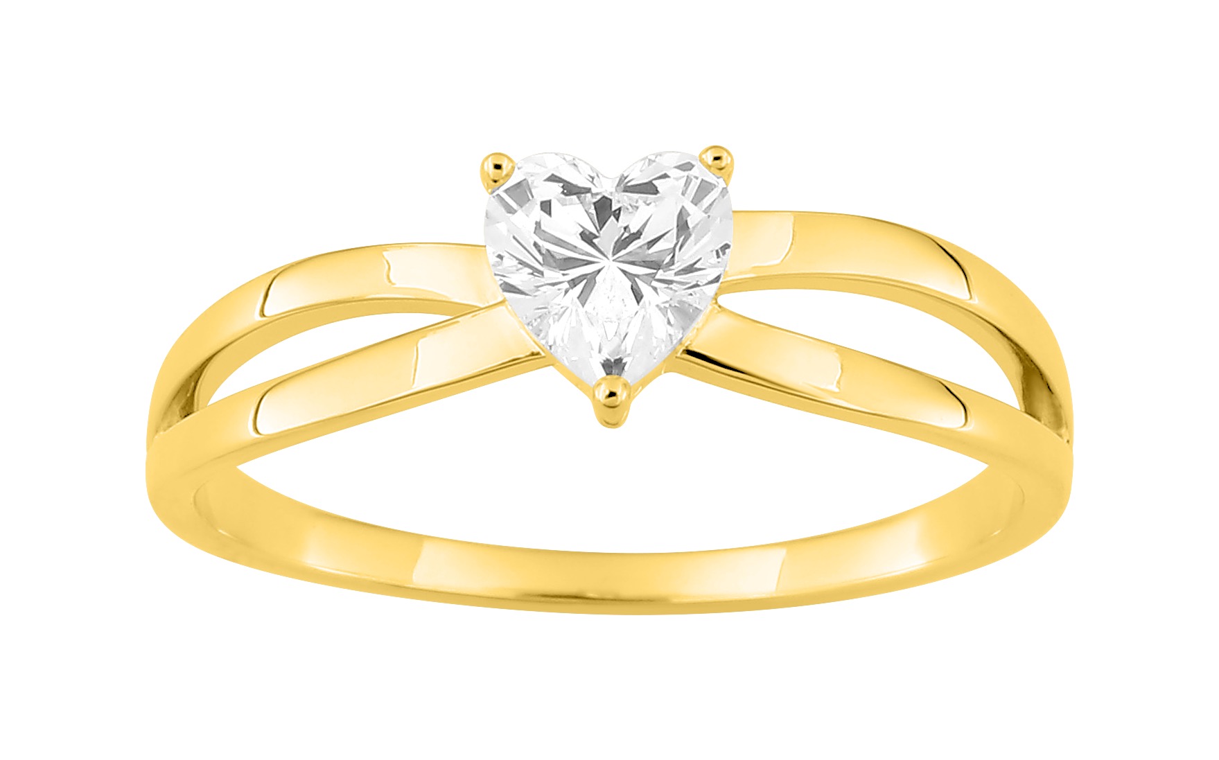 Bague Oxydes de Zirconium plaqué or