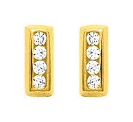 Boucles d\'oreilles Or 18 Carats & Oxydes de Zirconium