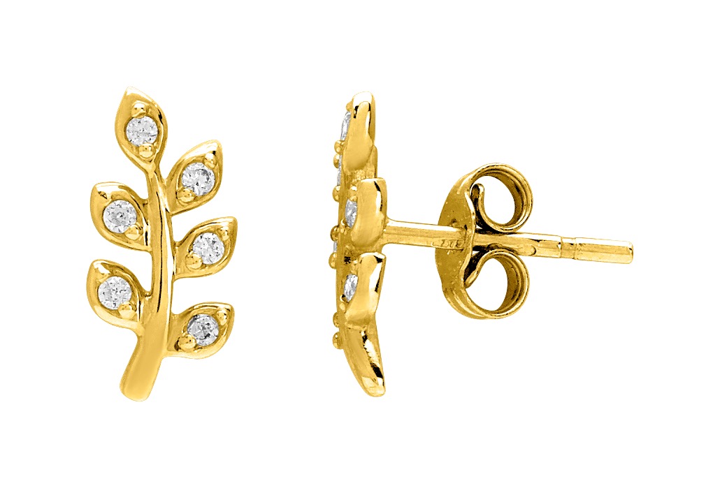 Boucles d\'oreilles Or 18 Carats & Oxydes de Zirconium