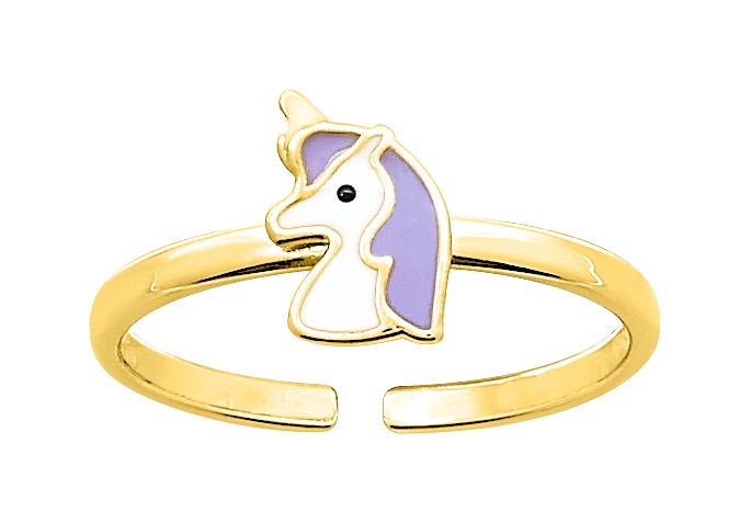 Bague Enfant réglable laqué plaqué Or