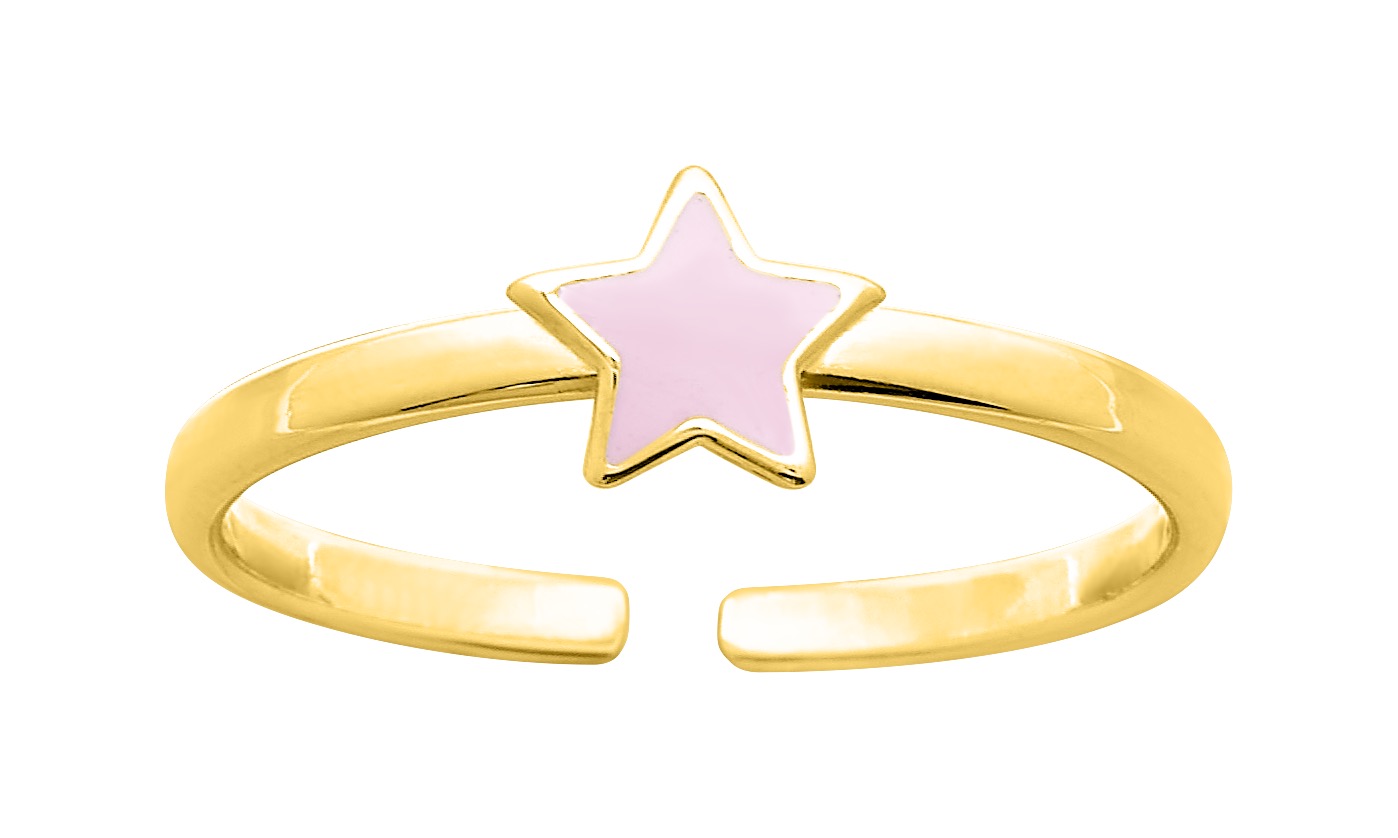 Bague Enfant réglable laqué plaqué Or