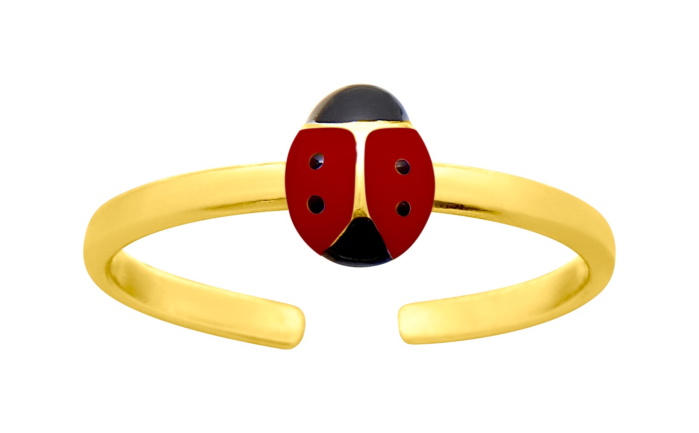 Bague Enfant réglable laqué plaqué Or