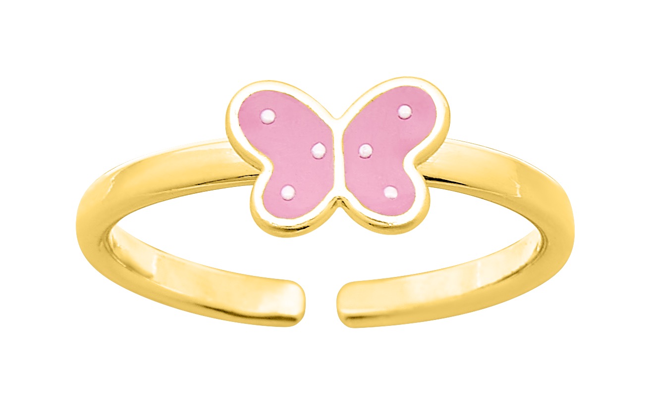 Bague Enfant réglable laqué plaqué Or