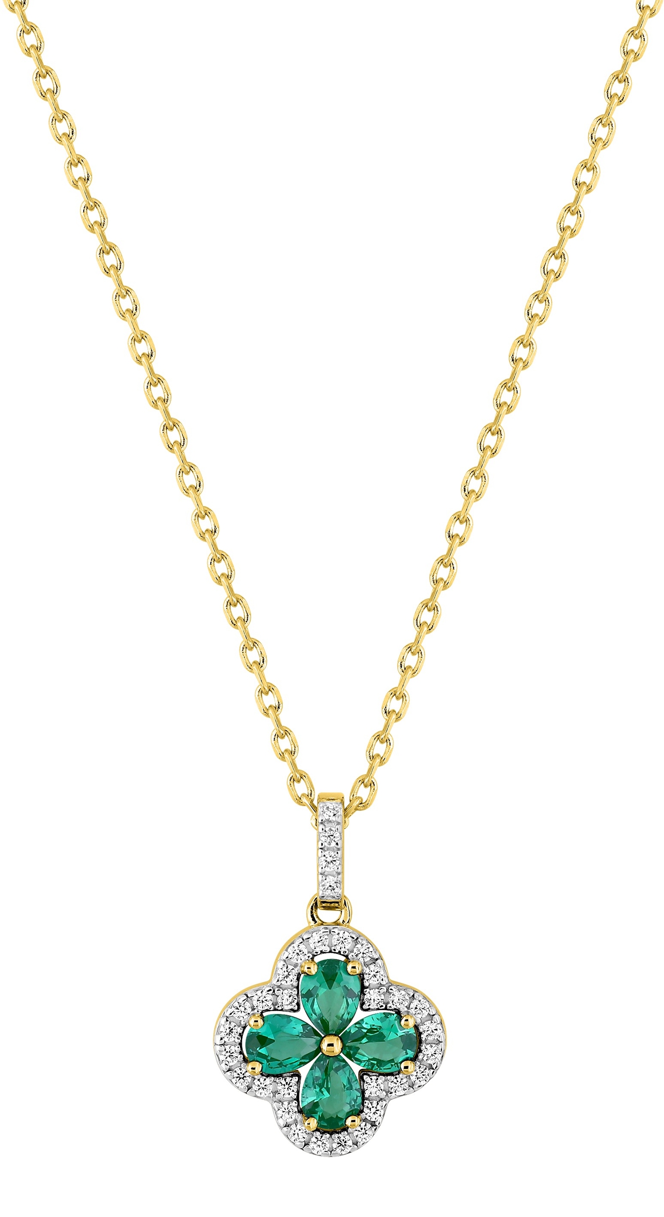 Collier Oxydes de Zirconium plaqué Or