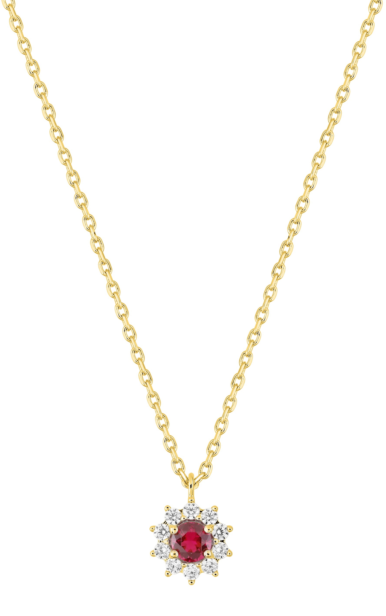 Collier Oxydes de Zirconium plaqué Or