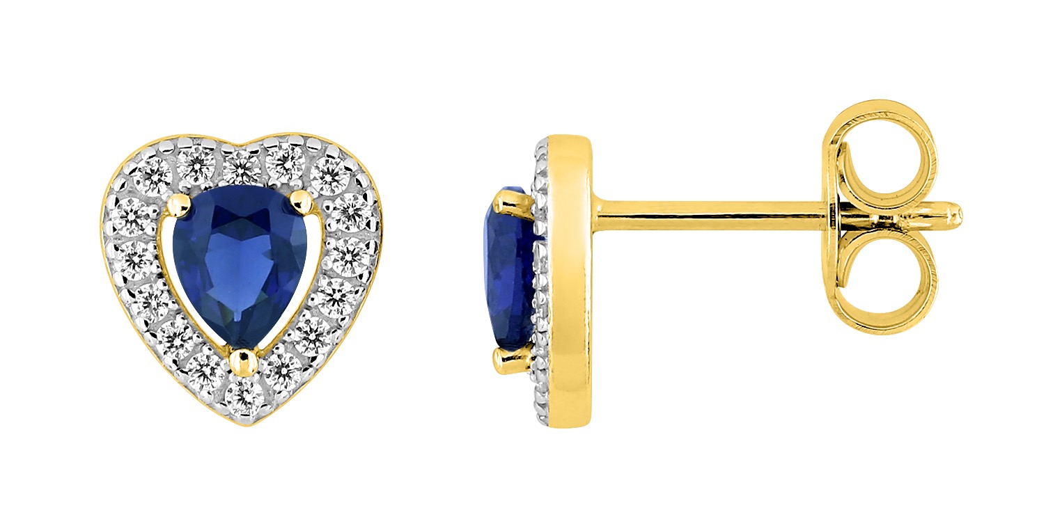 Boucles D\'oreilles Oxydes de Zirconium & Rhodium plaqué Or