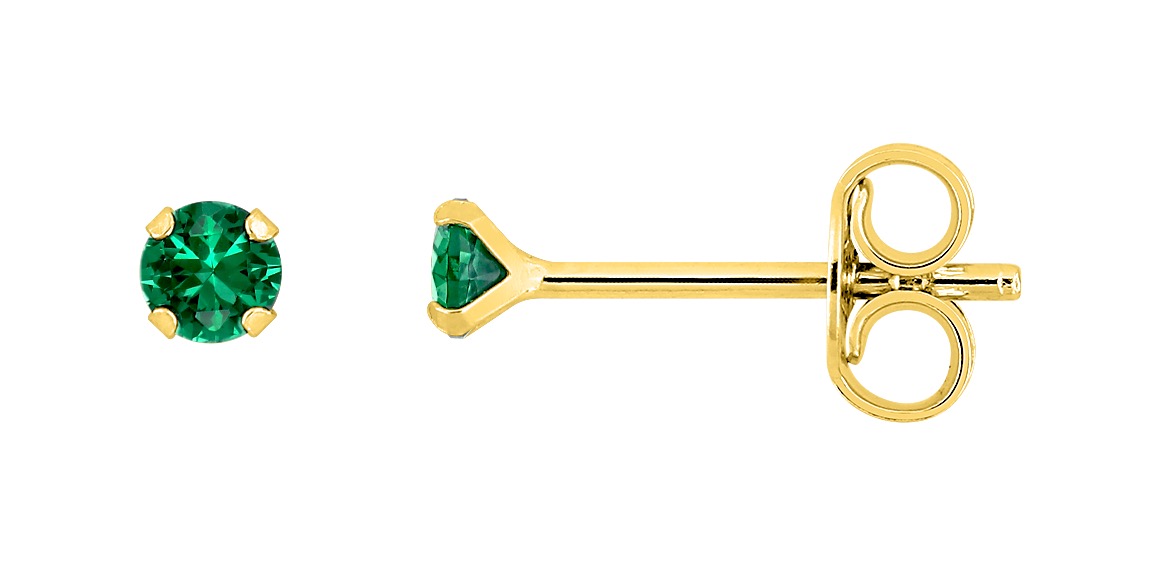 Boucles D\'oreilles Oxydes de Zirconium plaqué Or