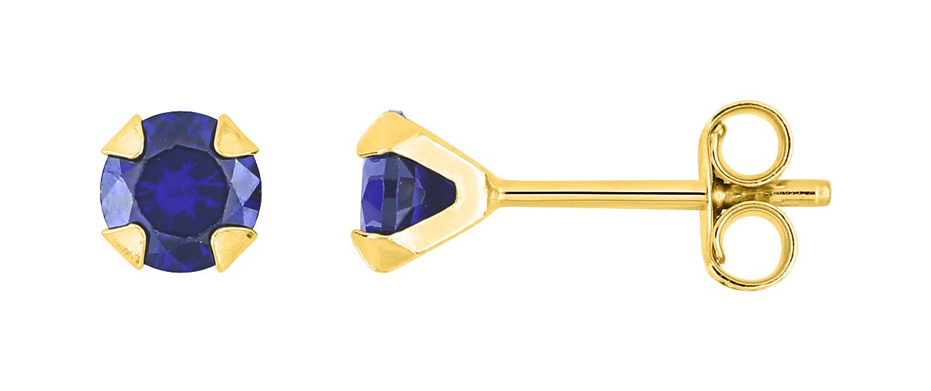 Boucles D\'oreilles Oxydes de Zirconium plaqué Or