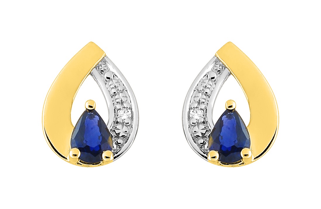 Boucles D\'oreilles Oxydes de Zirconium & Rhodium plaqué Or