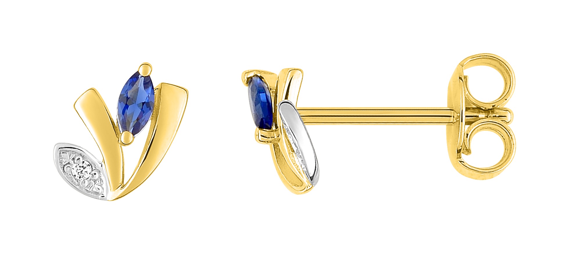 Boucles D\'oreilles Oxydes de Zirconium & Rhodium plaqué Or