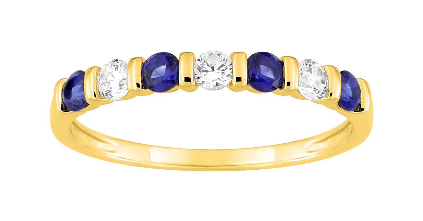 Bague Oxydes de Zirconium plaqué Or