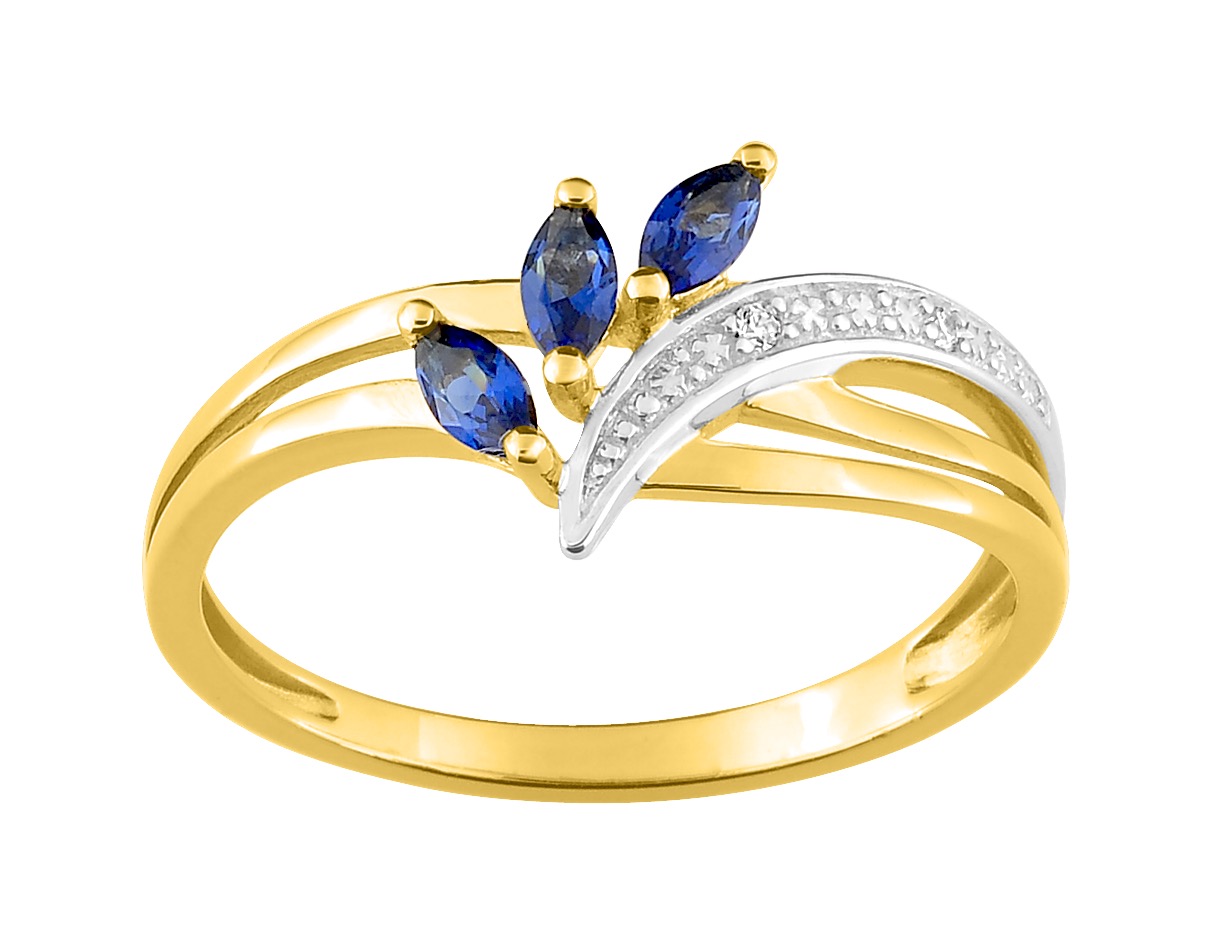 Bague Oxydes de Zirconium plaqué Or