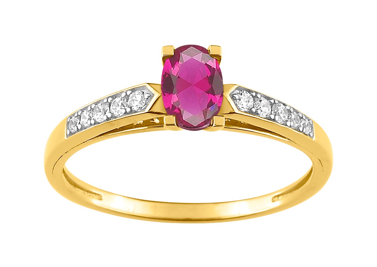 Bague Oxydes de Zirconium plaqué Or