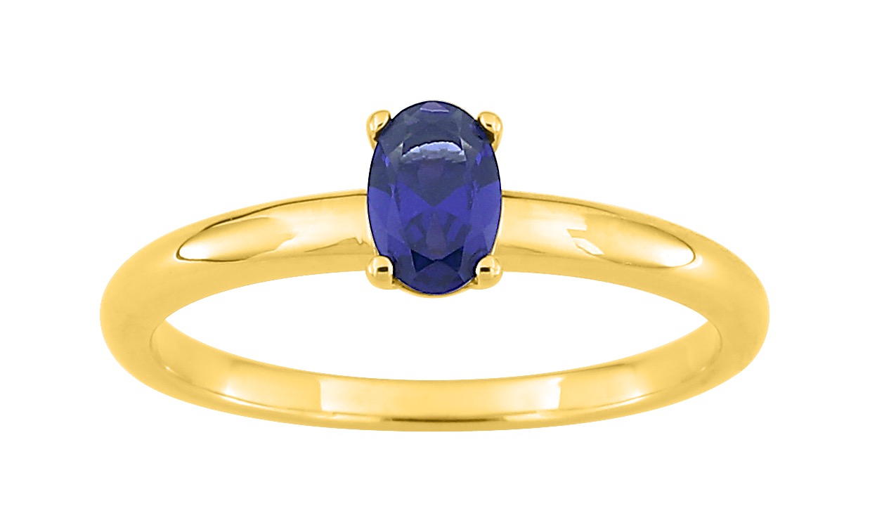 Bague Oxydes de Zirconium plaqué Or