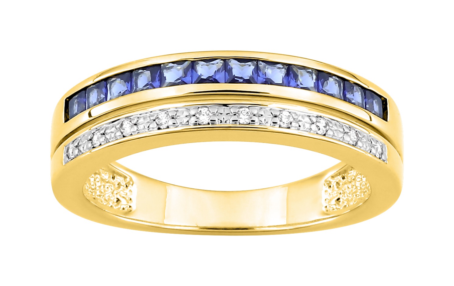 Bague Oxydes de Zirconium plaqué Or rhodium
