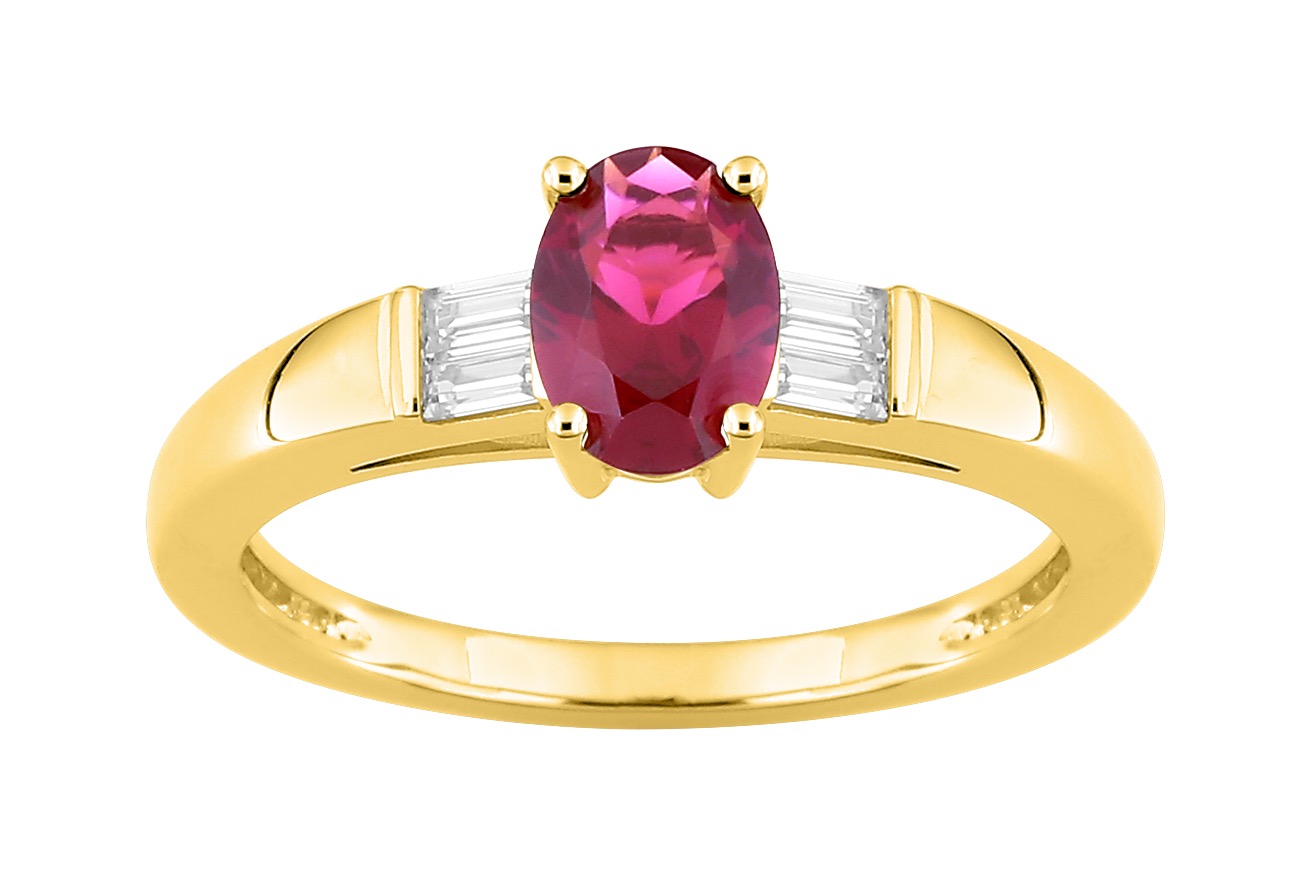 Bague Oxydes de Zirconium plaqué Or
