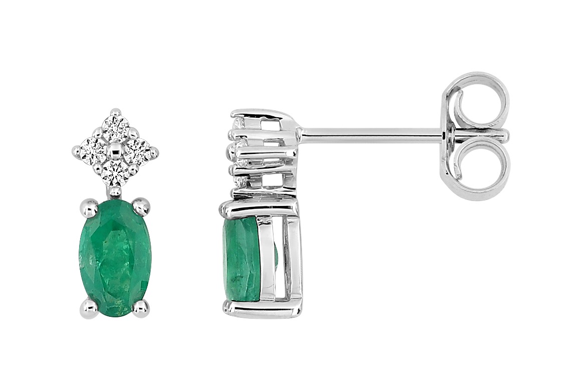 Boucles d\'oreilles Oxyde de Zirconium Or 18 Carats