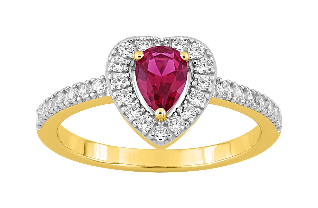 Bague Oxydes de Zirconium plaqué Or rhodium