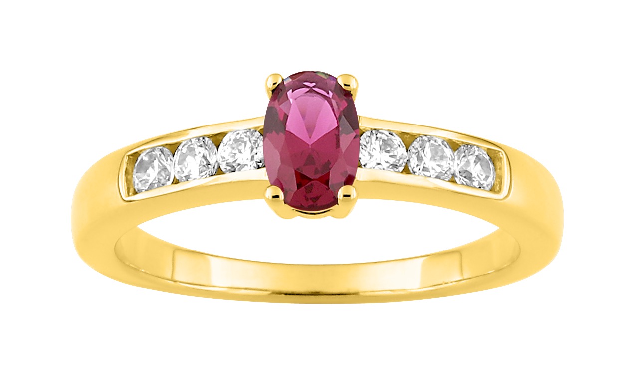Bague Oxydes de Zirconium plaqué Or