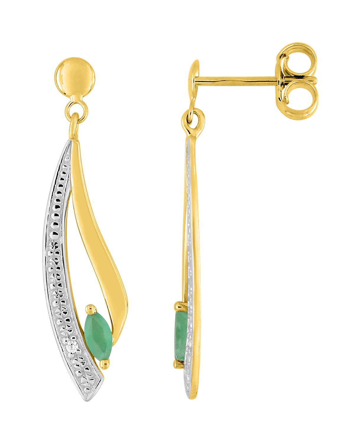 Boucles d\'oreilles Or 18 Carats , Rhodium