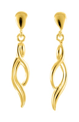 Boucle d\'oreilles pendante plaqué or