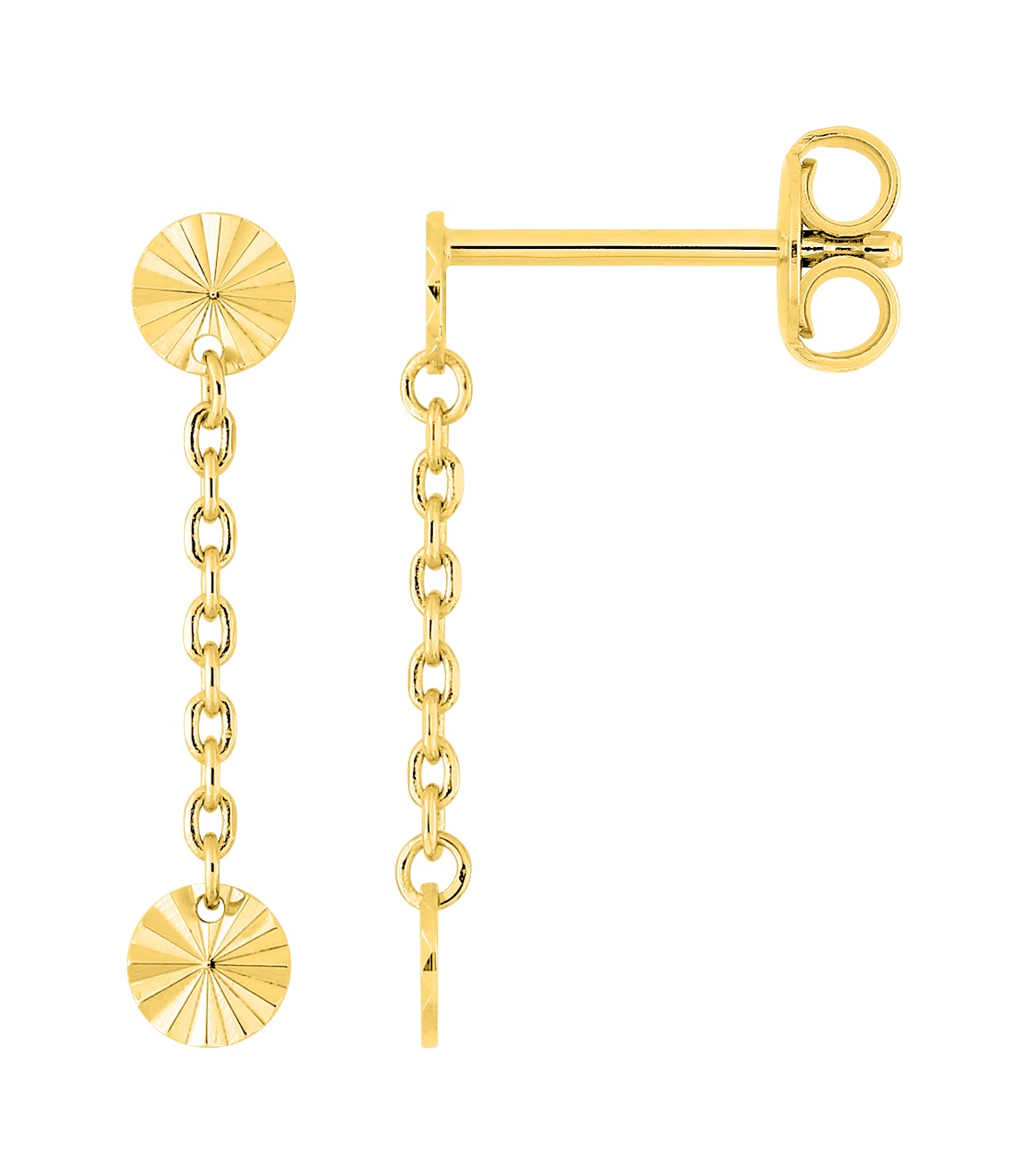 Boucle d\'oreilles pendante plaqué or