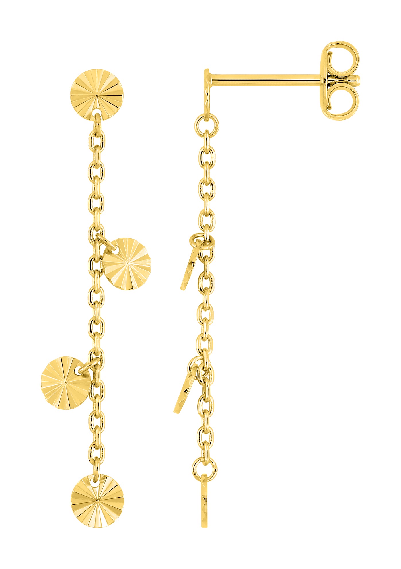 Boucle d\'oreilles pendante plaqué or