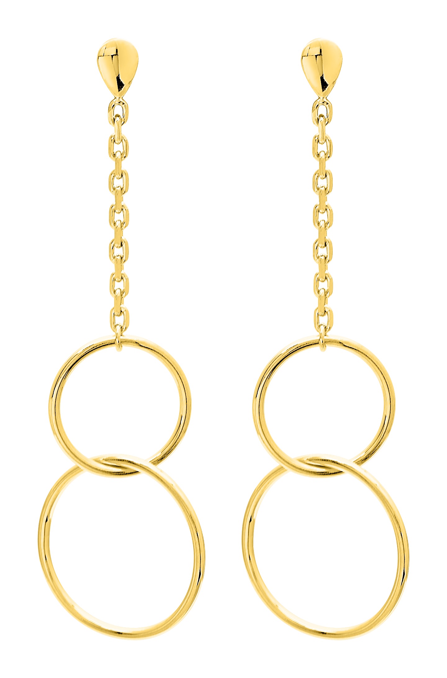 Boucle d\'oreilles pendante plaqué or