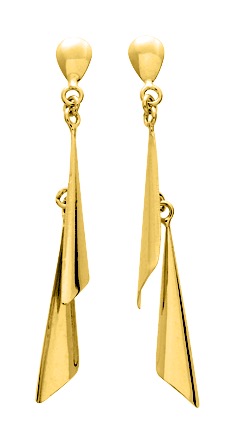 Boucle d\'oreilles pendante plaqué or