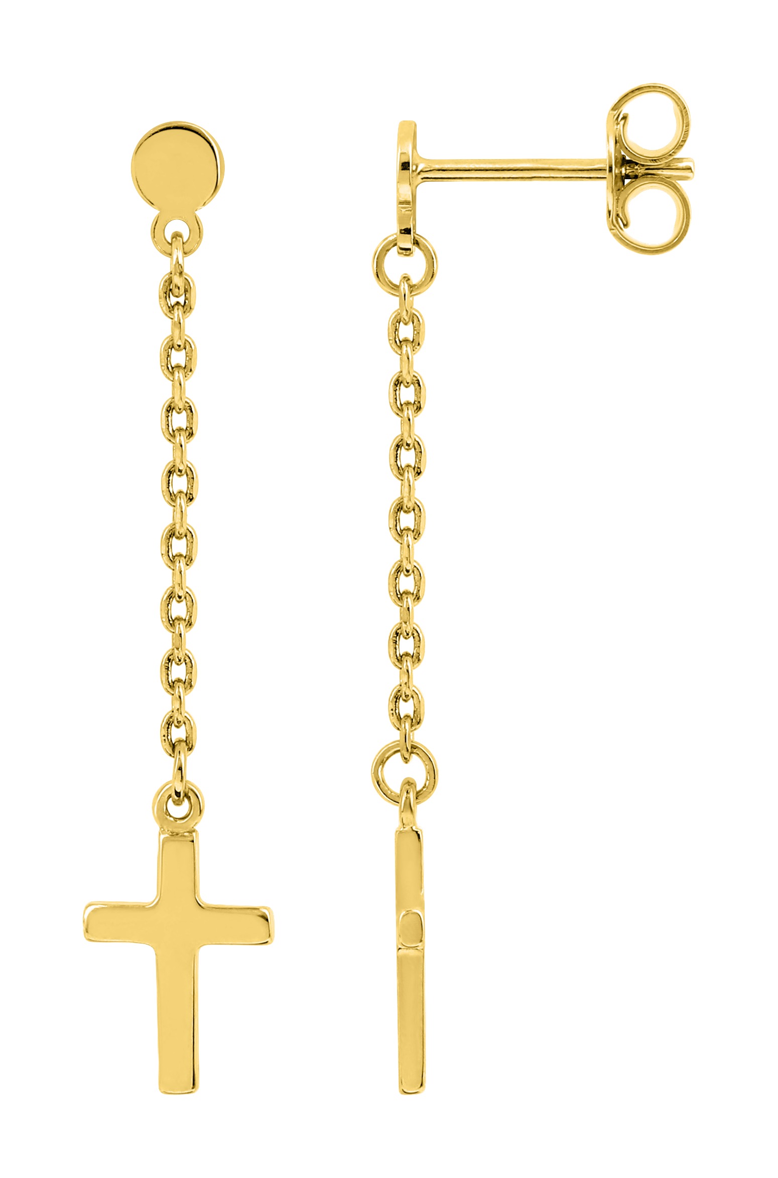 Boucle d\'oreilles pendante plaqué or