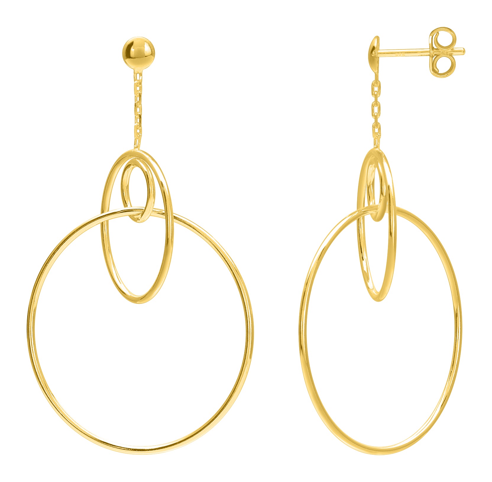 Boucle d\'oreilles pendante plaqué or