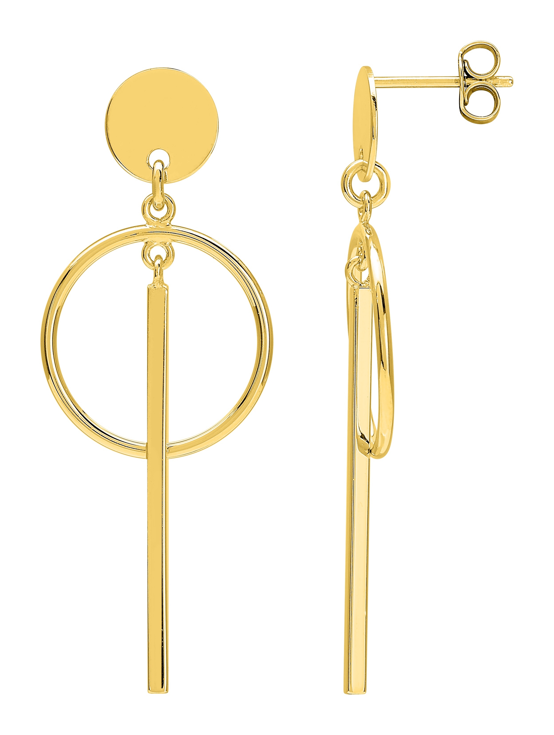 Boucle d\'oreilles pendante plaqué or