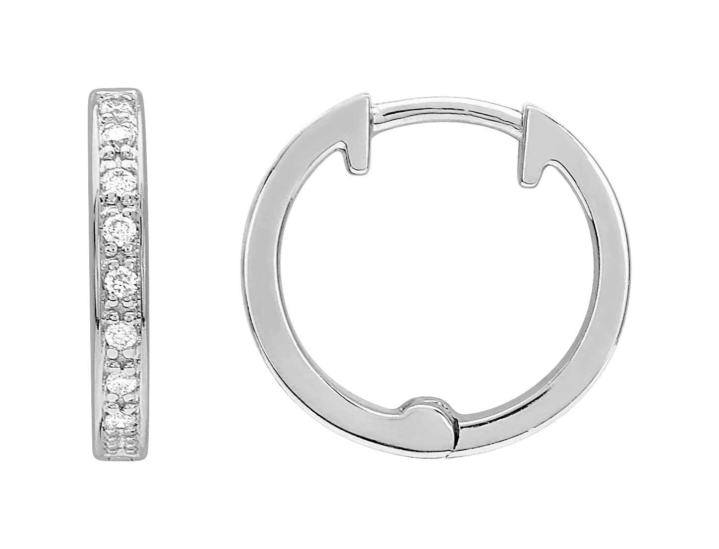 Boucles d\'oreilles Diamant 0.07ct H/SI GH-P1 Or 18 Carats