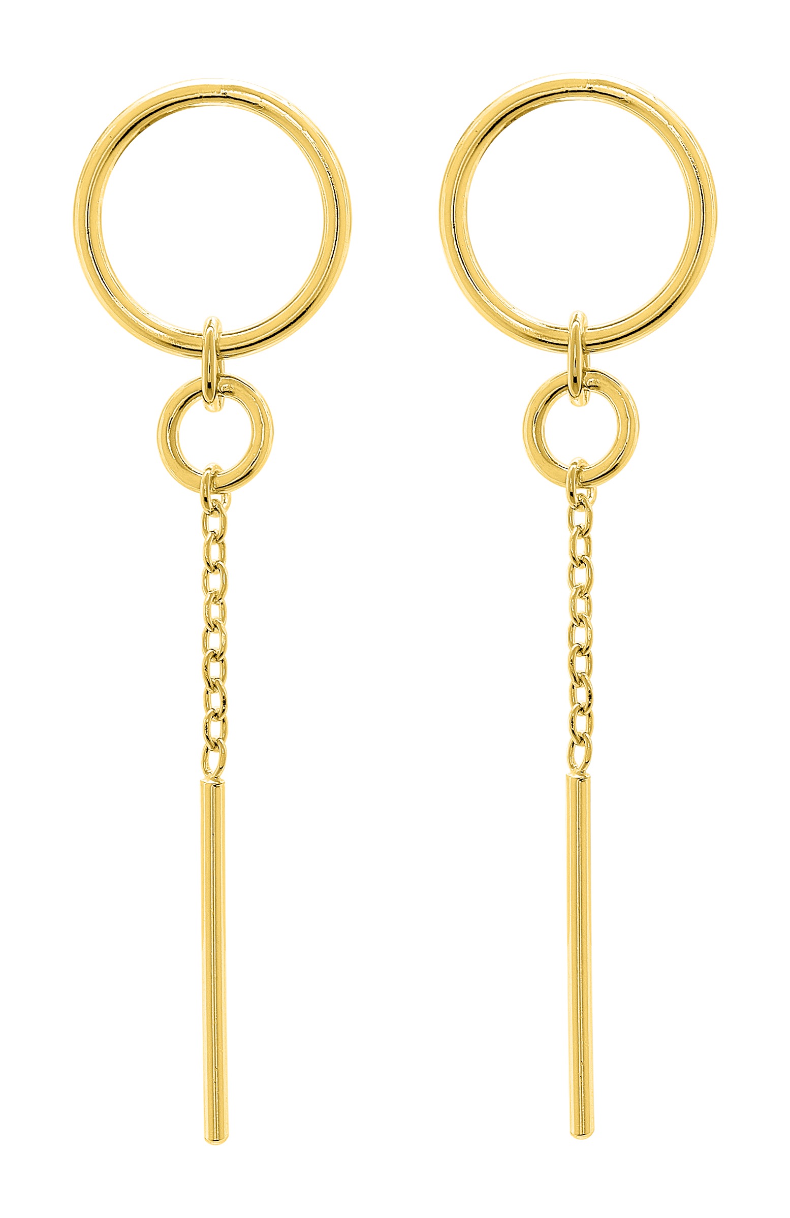 Boucle d\'oreilles pendante plaqué or