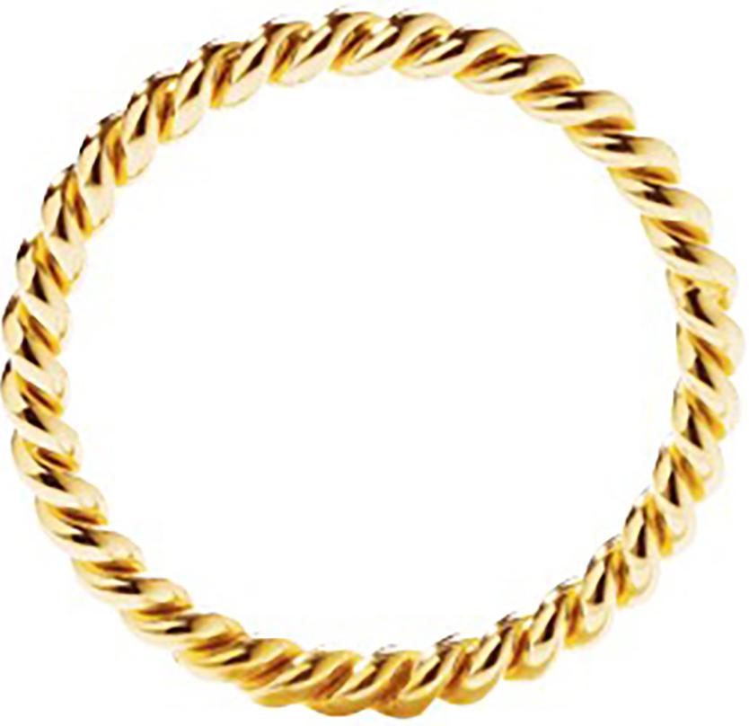 Bague fil torsadé 2,2 mm · Or jaune 18 carats