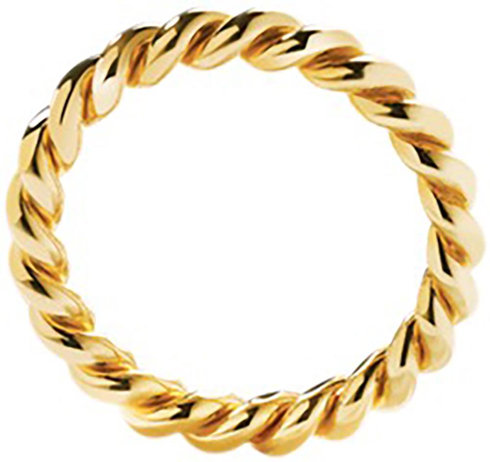 Bague fil torsadé 3,3 mm · Or jaune 18 carats