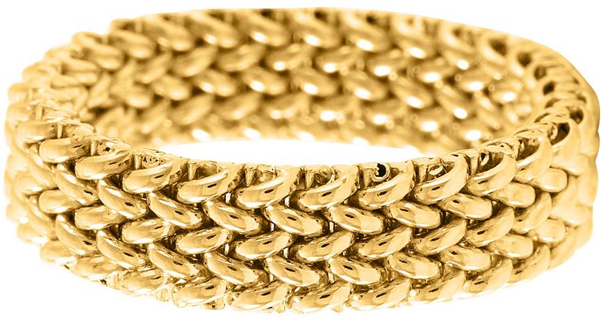Bague maille tressée · Or jaune 18 carats