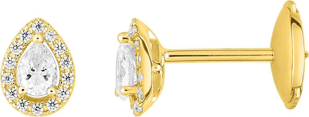 Puces diamant 0,41 ct GH-SI · Or jaune 18 carats