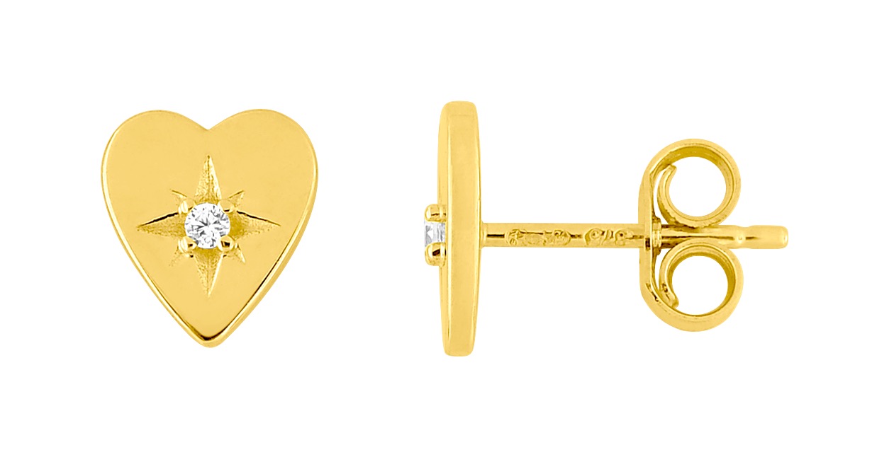Boucles d\'oreilles Or 18 Carats & Oxydes de Zirconium